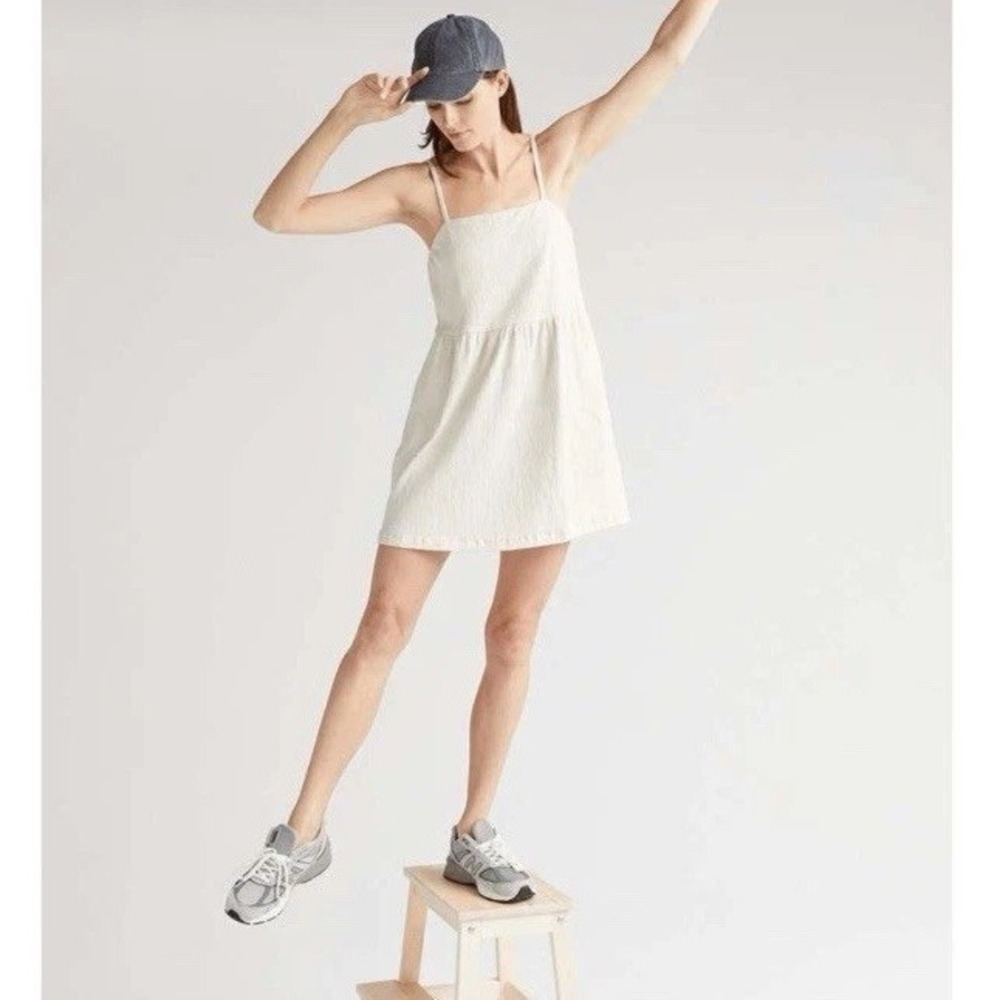 RICHER POORER CLOUDWEAVE MINI‎ DRESS BONE Women Large Summer Beach Resort